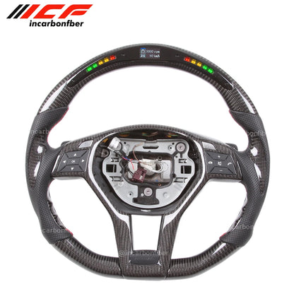 Carbon Fiber LED Steering Wheel for AMG A45 A63 C45 C63 E63 W205 W204