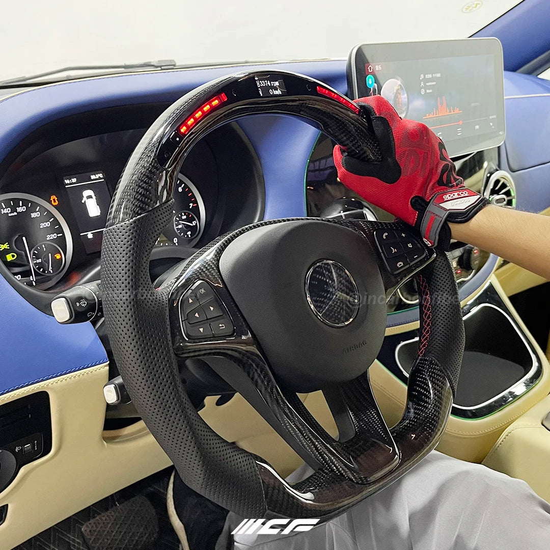 Carbon Fiber LED Steering Wheel for  Mercedes Benz W204