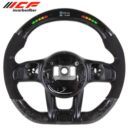 Carbon Fiber LED Steering Wheel for Mercedes Benz B-class C-class E-class GLA GLK CLA CLS AMG
