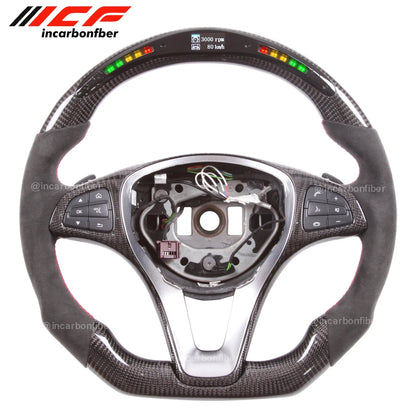 Carbon Fiber LED Steering Wheel for AMG A45 A63 C45 C63 E63 W205 W204