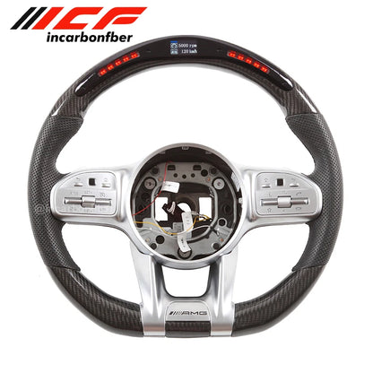 Carbon Fiber LED Steering Wheel for Mercedes Benz B-class C-class E-class GLA GLK CLA CLS AMG