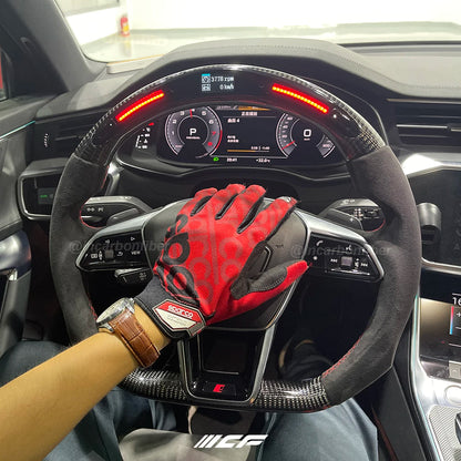 Carbon Fiber LED Steering Wheel for audi A6 A6L A7 RS6 RS7