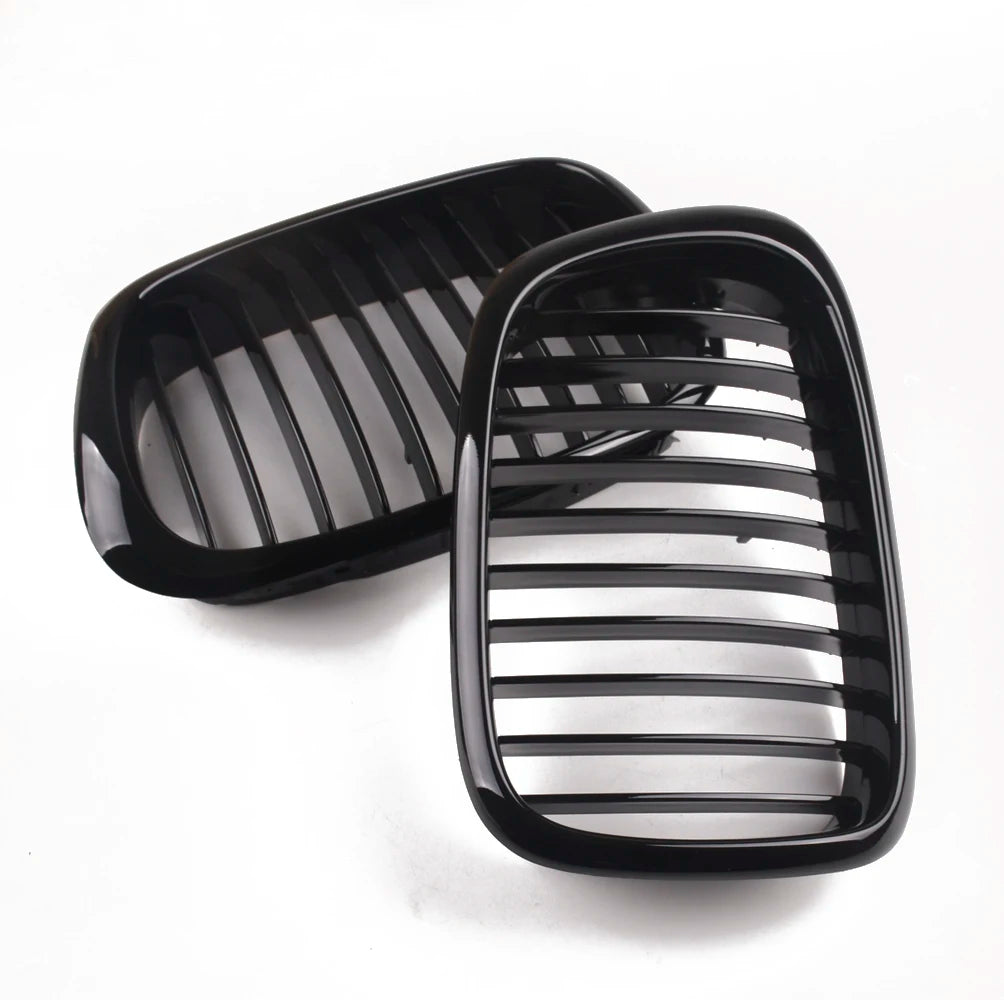 Front Center Matte black Wide Kidney Hood Grille Grill For BMW E39 525 528 530 535 M5 1997 2003