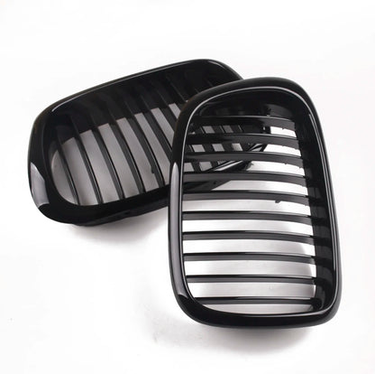 Front Center Matte black Wide Kidney Hood Grille Grill For BMW E39 525 528 530 535 M5 1997 2003