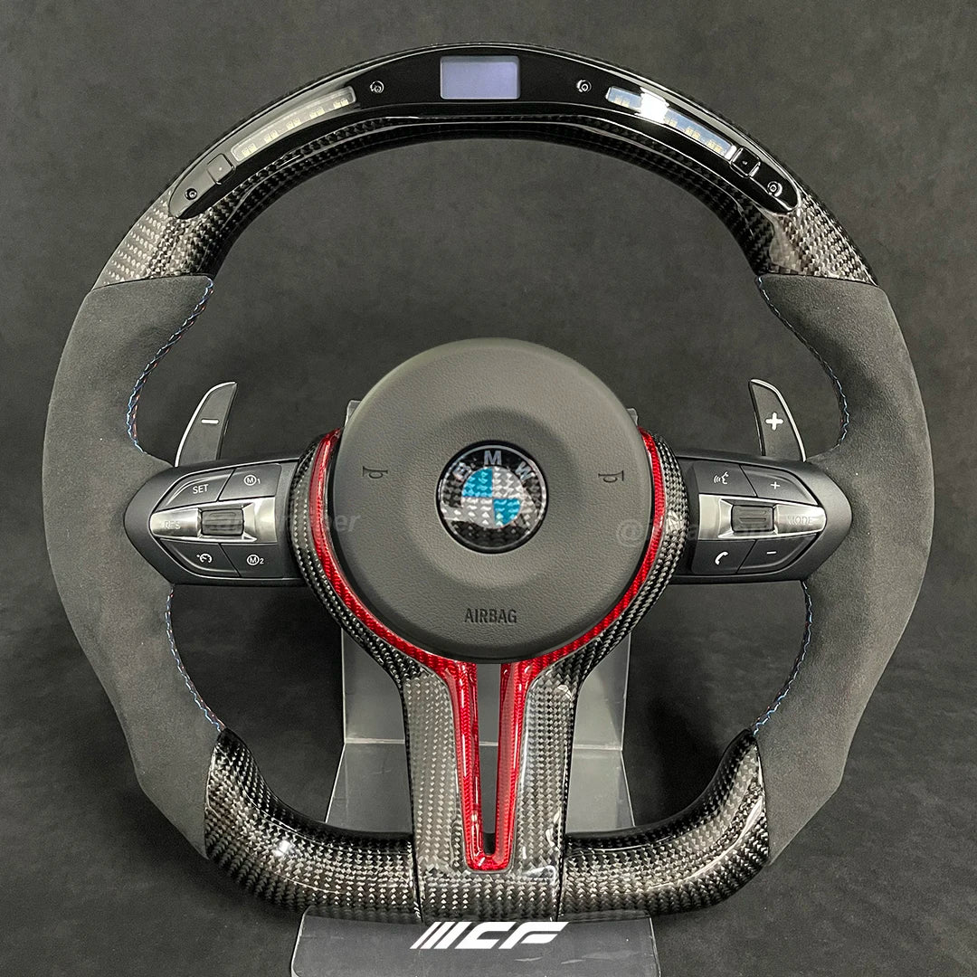 Carbon Fiber customized LED Steering Wheel for BMW  1 ,2 ,3, 4, 5, 6, 7 series, x1, X2, X3, x4, X5, X6, X7, I3, M4, M5, M8, M3