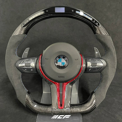 Carbon Fiber customized LED Steering Wheel for BMW  1 ,2 ,3, 4, 5, 6, 7 series, x1, X2, X3, x4, X5, X6, X7, I3, M4, M5, M8, M3
