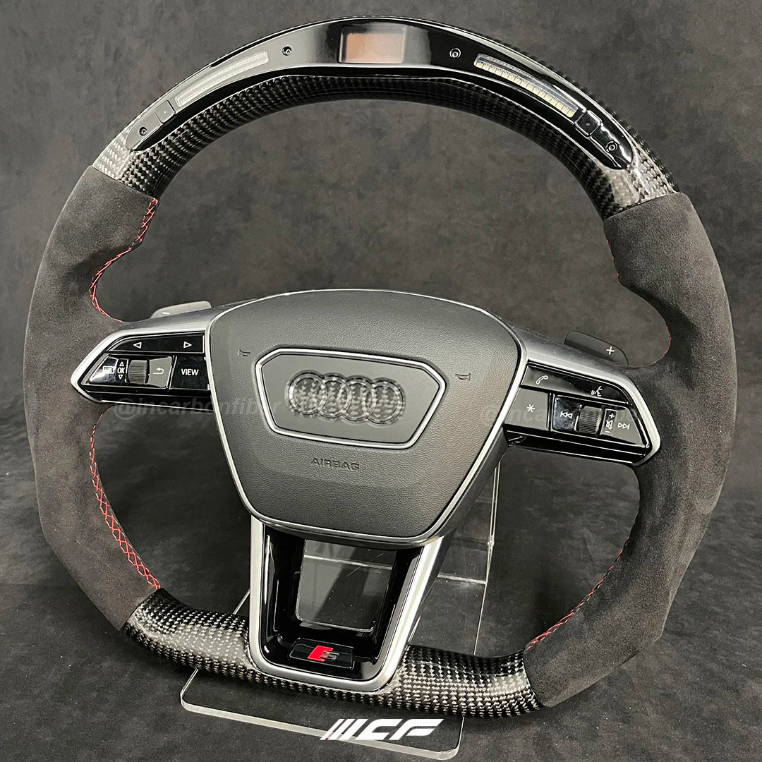 Carbon Fiber LED Steering Wheel for Audi RS6 RS7 S6 S7