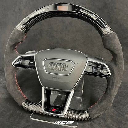 Carbon Fiber LED Steering Wheel for Audi RS6 RS7 S6 S7