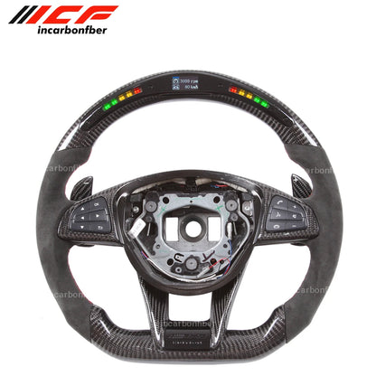 Carbon Fiber LED Steering Wheel for Mercedes Benz B-class C-class E-class GLA GLK CLA CLS AMG