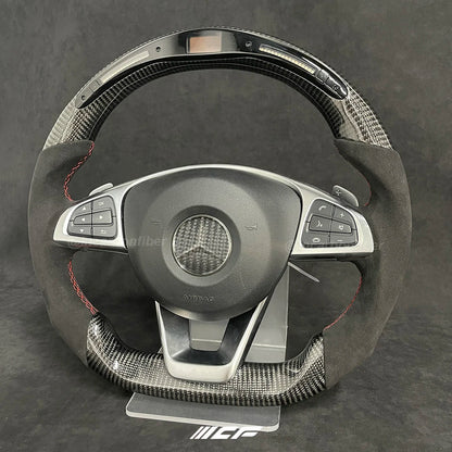 Carbon Fiber LED Steering Wheel for W204 W205 A45 A63 C45 C63 GLE63 AMG E63