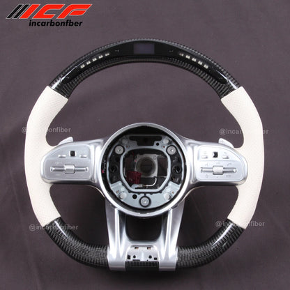 Carbon Fiber LED Steering Wheel for Mercedes Benz B-class C-class E-class GLA GLK CLA CLS AMG