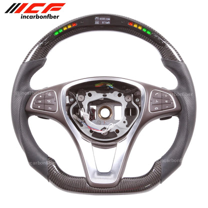 Carbon Fiber LED Steering Wheel for AMG A45 A63 C45 C63 E63 W205 W204