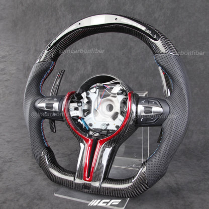 Carbon Fiber customized LED Steering Wheel for BMW M Performance M3 M4 M5 M6