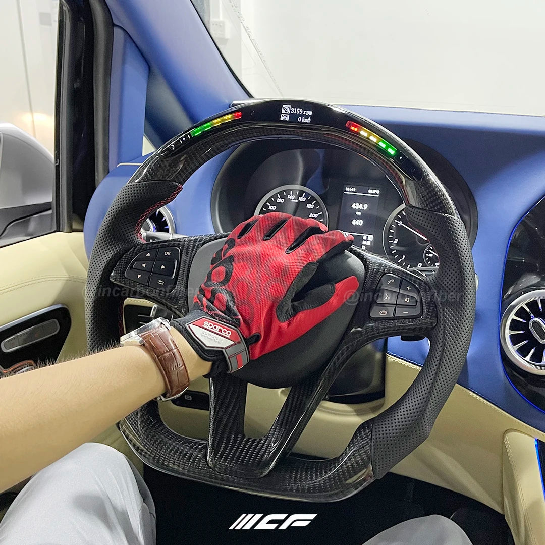 Carbon Fiber LED Steering Wheel for  Mercedes Benz W204