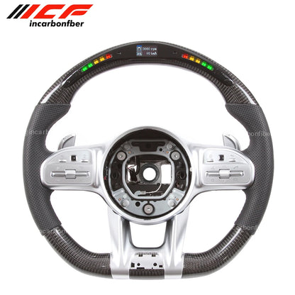 Carbon Fiber LED Steering Wheel for Mercedes Benz B-class C-class E-class GLA GLK CLA CLS AMG