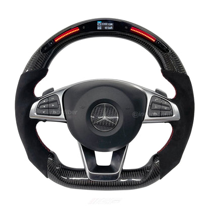 Carbon Fiber LED Steering Wheel for W204 W205 A45 A63 C45 C63 GLE63 AMG E63