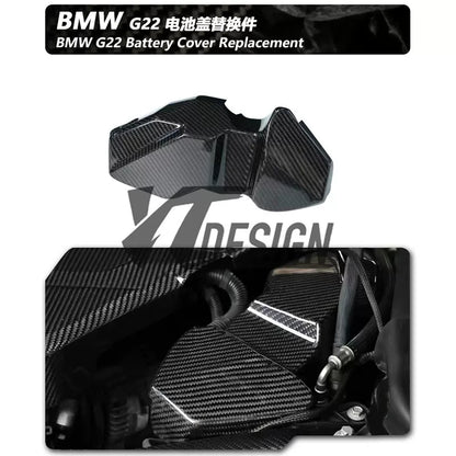 Carbon fibre engine bay components for BMW 4 Series G22: bonnet and radiator grills cover for B48/B58 engines