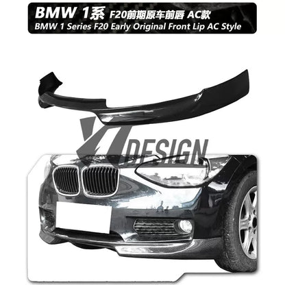 适用于宝马1系F20碳纤维改装件机盖引擎盖前唇尾翼后视镜灯眉中网