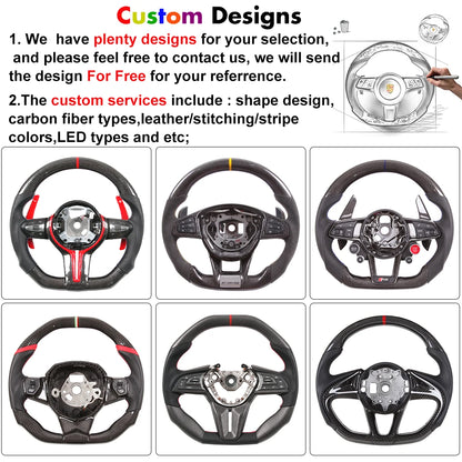 Forged Carbon Fiber LED Steering Wheel for BMW M Performance BMW M3 F80 M4 M2 F20 F22 F30 F32 M Sport 2013-2020