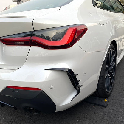 1 Pair Rear Bumper Spoiler Air Vent Cover Side Canard For -BMW 4 Series G22 G23 425I 430I M440I M Sport