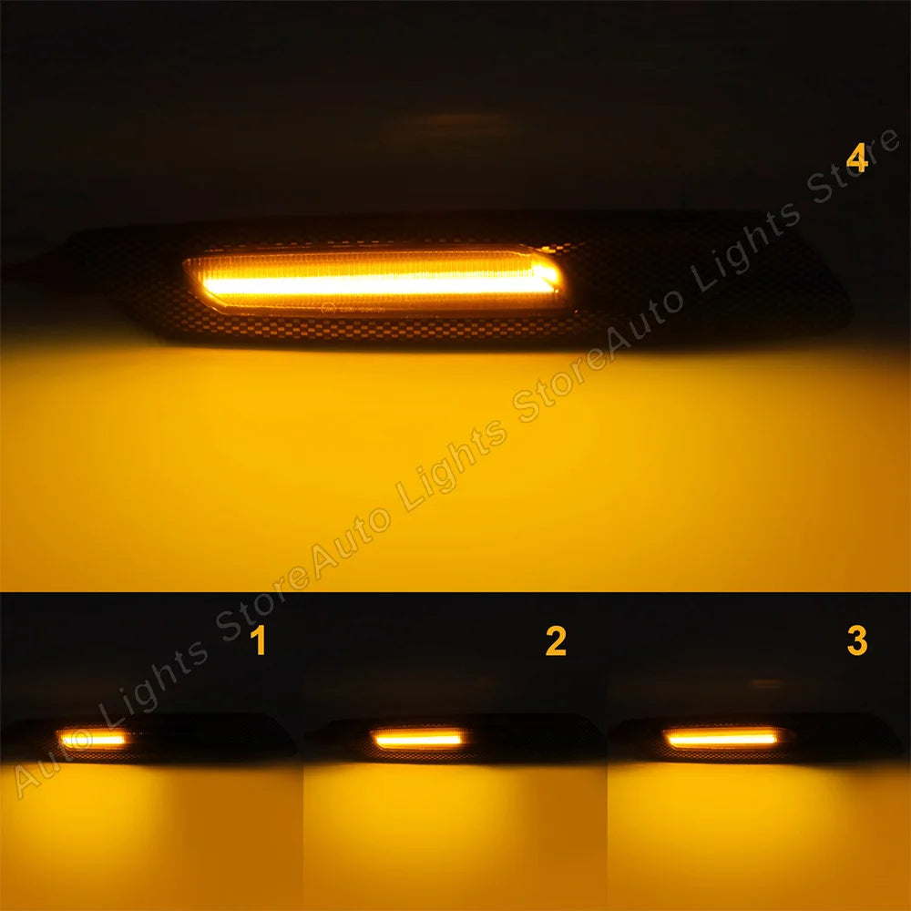 LED Dynamic Side Marker Lights Sequential Turn Signal Lamps For BMW 5-Series F10 F11 528i 528iX 535i 535iX 550i 550iX Hybrid 5