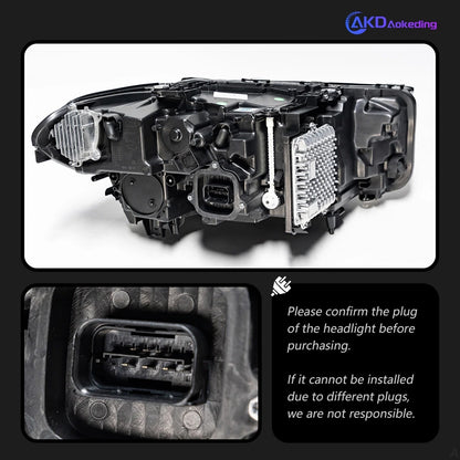 AKD Car Lights for BMW G30 LED Headlight Projector Lens 2017-2021 5 Series 530i 525i Head Lamp Front DRL Signal Auto Accessories