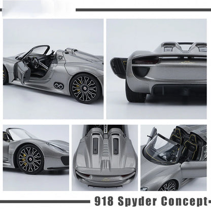 WELLY 1:24 Porsche 918 Spyder Supercar Alloy Car Model Diecasts & Toy Vehicles Collect Car Toy Boy Birthday gifts