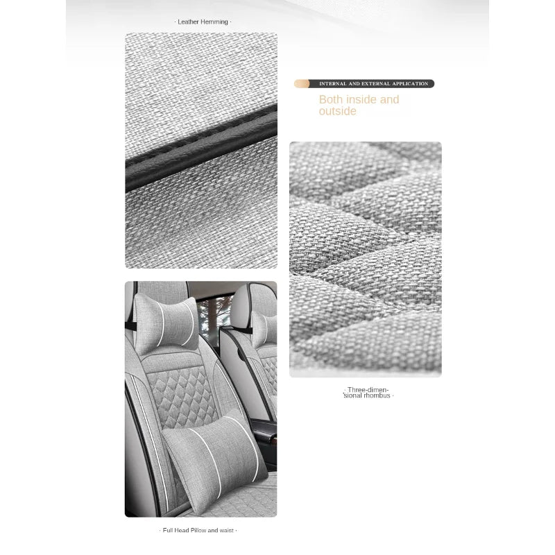 Universal Style Luxury Flax Car Seat Cover for Bmw 2 Series All car models F22 F23 F44 F45 F46 G42 Car Accessories Interior