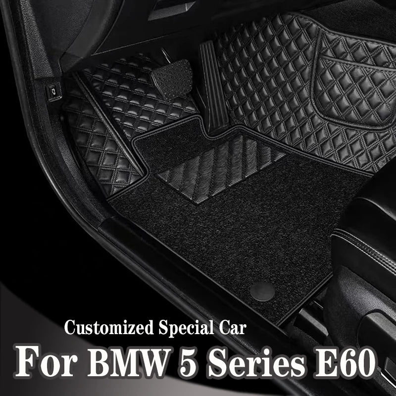 Car Floor Mats For BMW 5 Series E60 2004 2005 2006 Custom Auto Foot Pads Automobile Carpet Cover Interior Accessories