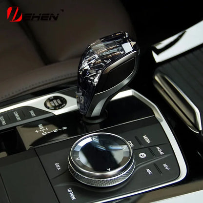 Crystal 3-Piece Set Gear Shift Knob Volume Button for BMW X5  X6 F15 F16 E70 E71 E72 Car Interior Accessories
