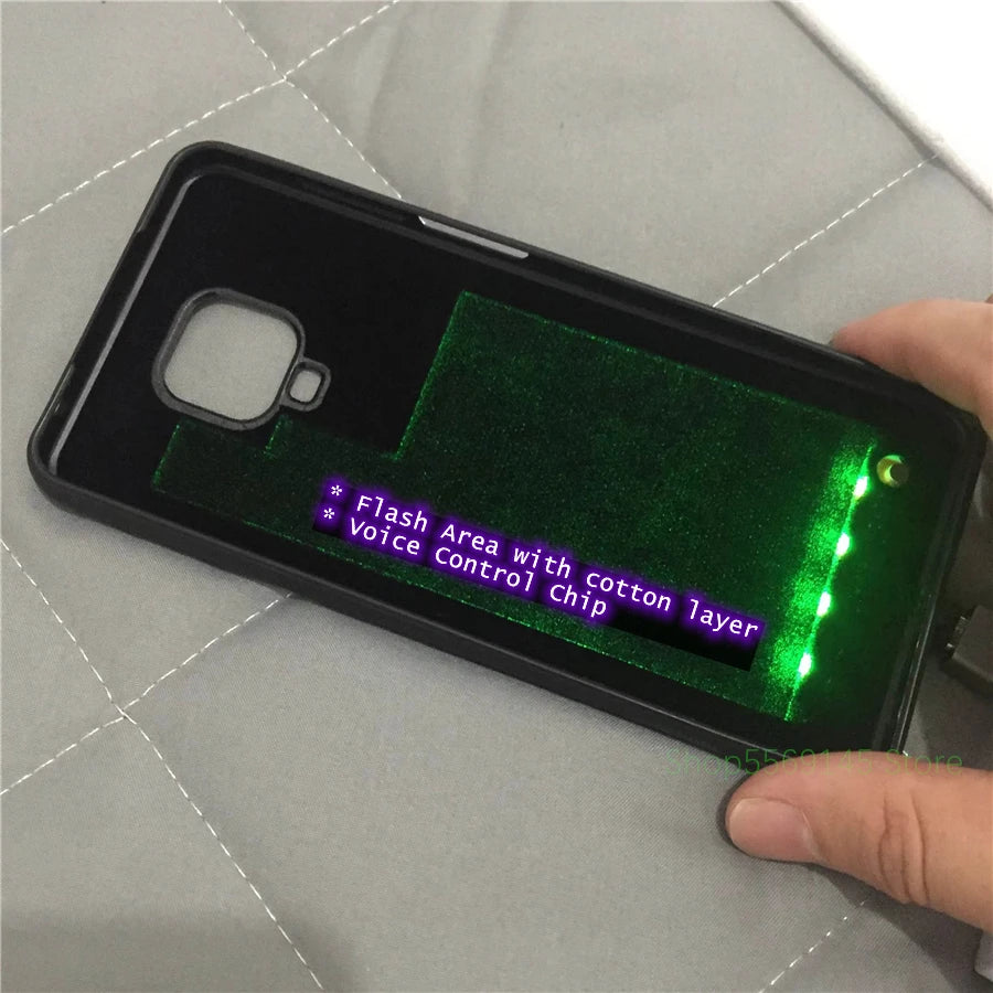For Xiaomi POCO X3 NFC X3 Pro X4 GT X4 Pro K40 5G Original Shockproof LED Cover For Redmi Note 9 10 Pro 8 7 7S 9S 10s Flash Case