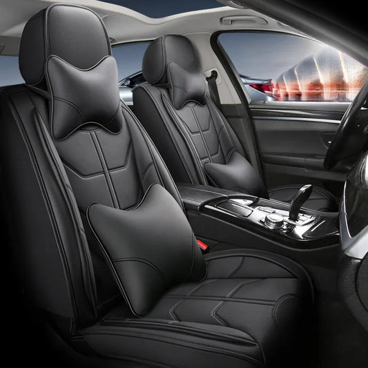 Universal Pu Leather Car Seat Cover for Bmw 7 Series All car models E38 E65 F01 F02 F03 F04 G11 G12 Auto Accessories Interior