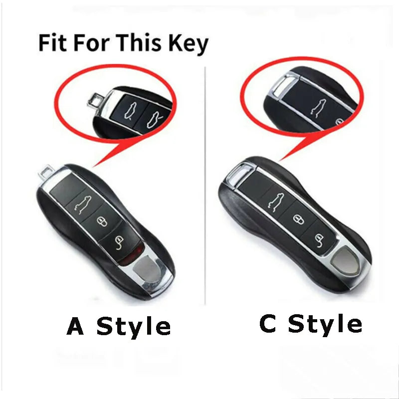 Alcantara Car Key Case Cover For Porsche Panamera Spyder Carrera Macan Cayman Cayenne 911 970 981 991 Accessories