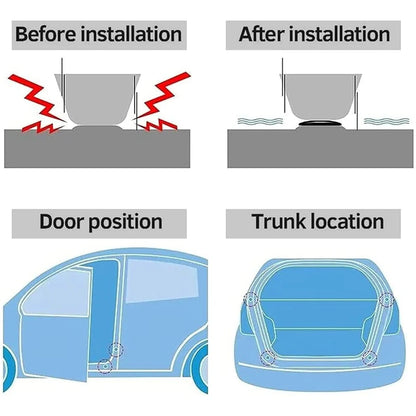 10pcs/lot Car Door Shock Absorber Gasket  Anti-collision Silicone Adhesive Sticker Pads For mazda toyota skoda bmw Accessories