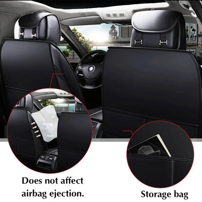 Universal Car Front Seats Cover PU Leather Seat Covers Waterproof Non-slip Seat Cushion Cover Protector Mat for VW/Ford/BMW