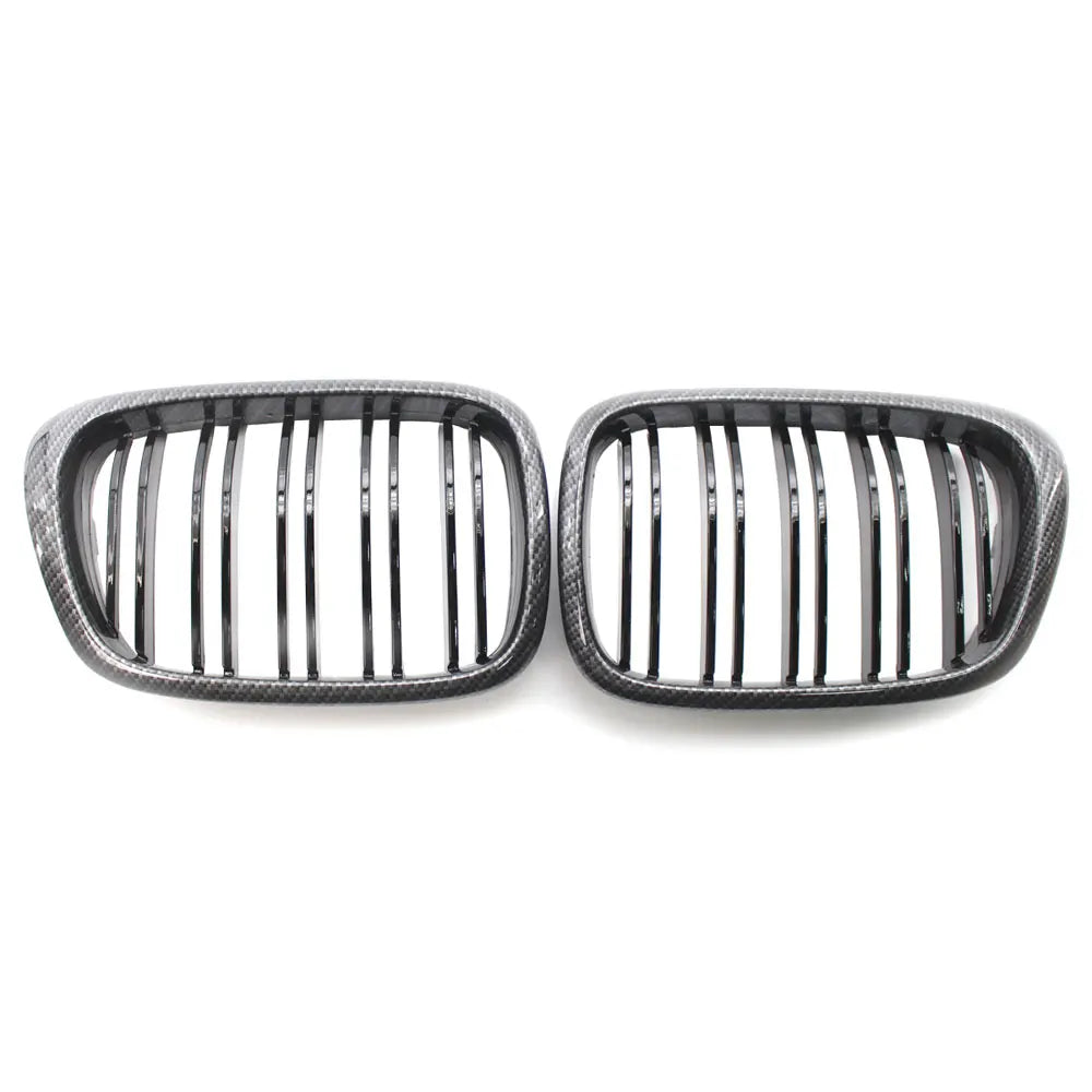 Front Center Matte black Wide Kidney Hood Grille Grill For BMW E39 525 528 530 535 M5 1997 2003