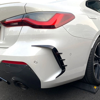 1 Pair Rear Bumper Spoiler Air Vent Cover Side Canard For -BMW 4 Series G22 G23 425I 430I M440I M Sport