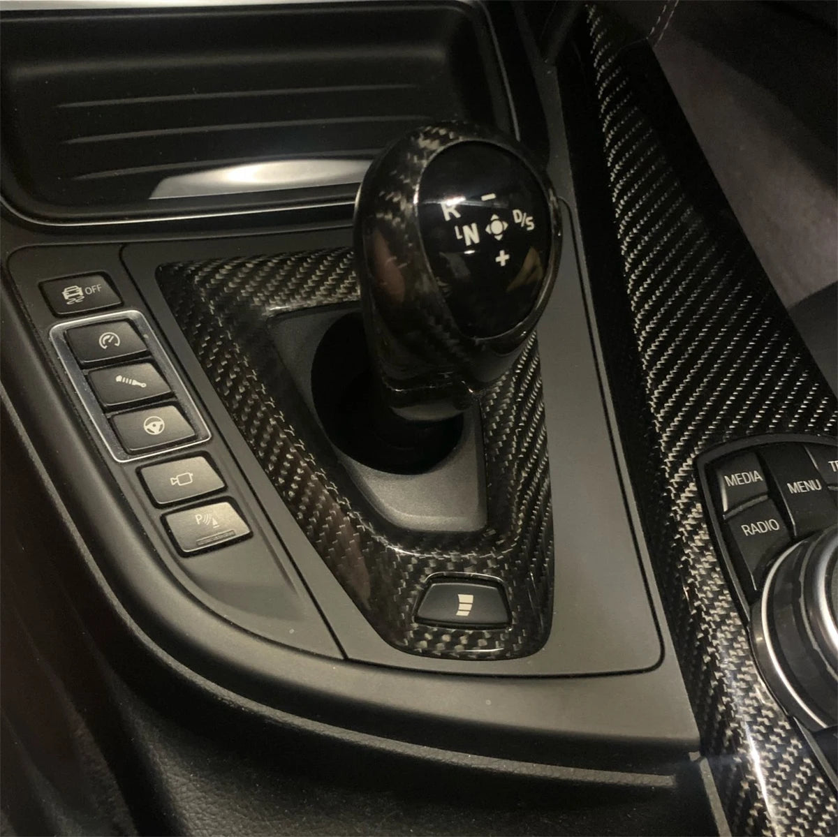 For BMW F80 F82 F87 M3 M4 M2 M5 F83 F85 X5M F86 X6M F13 Real Carbon Fiber Car Gear Shift Knob Cap Cover Sticker Panel Trim