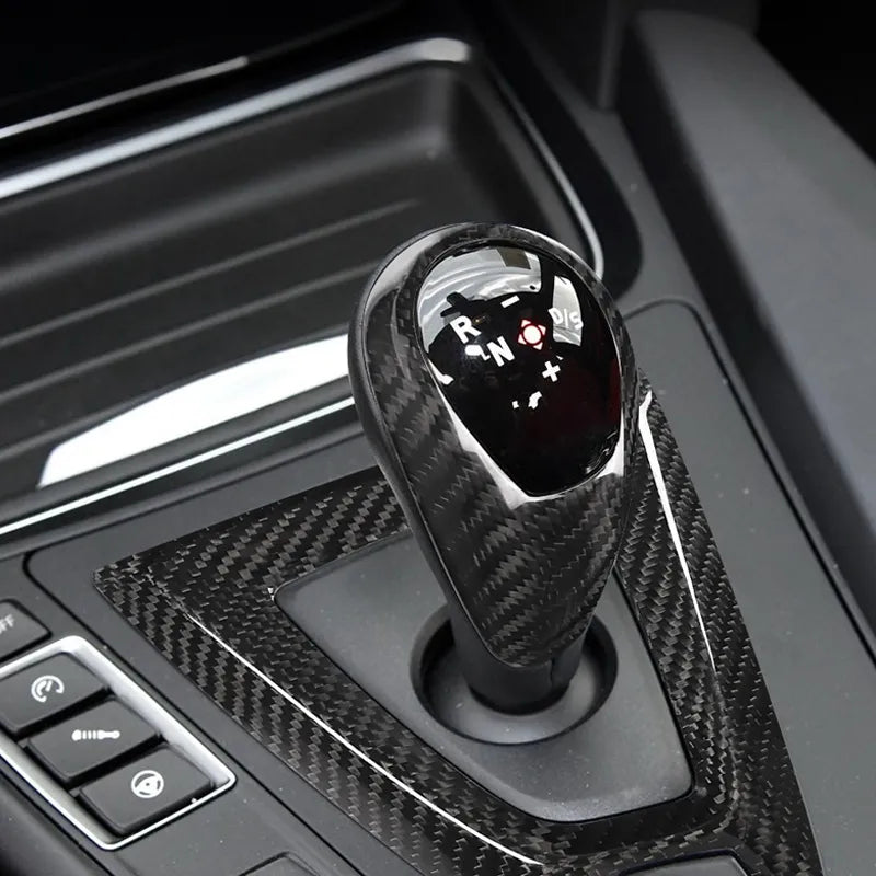 For BMW F80 F82 F87 M3 M4 M2 M5 F83 F85 X5M F86 X6M F13 Real Carbon Fiber Car Gear Shift Knob Cap Cover Sticker Panel Trim