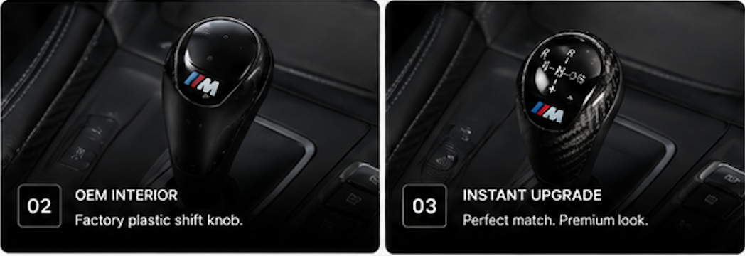 BMW F82 F83 Carbon Gear Shift Knob | Wet Carbon Fiber