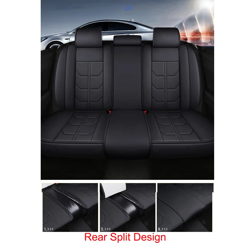 Universal Pu Leather Car Seat Cover for Bmw 7 Series All car models E38 E65 F01 F02 F03 F04 G11 G12 Auto Accessories Interior