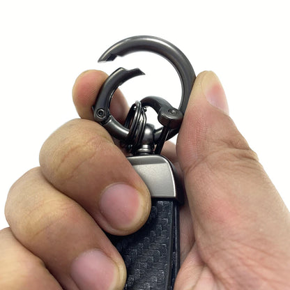Car Accessories Carbon Fiber Texture Rings Keychain Keyrin For BMW ALPINA AC Schnitzer Luxury Sport Line X1 X2 X3 X4 X5 X6 X7