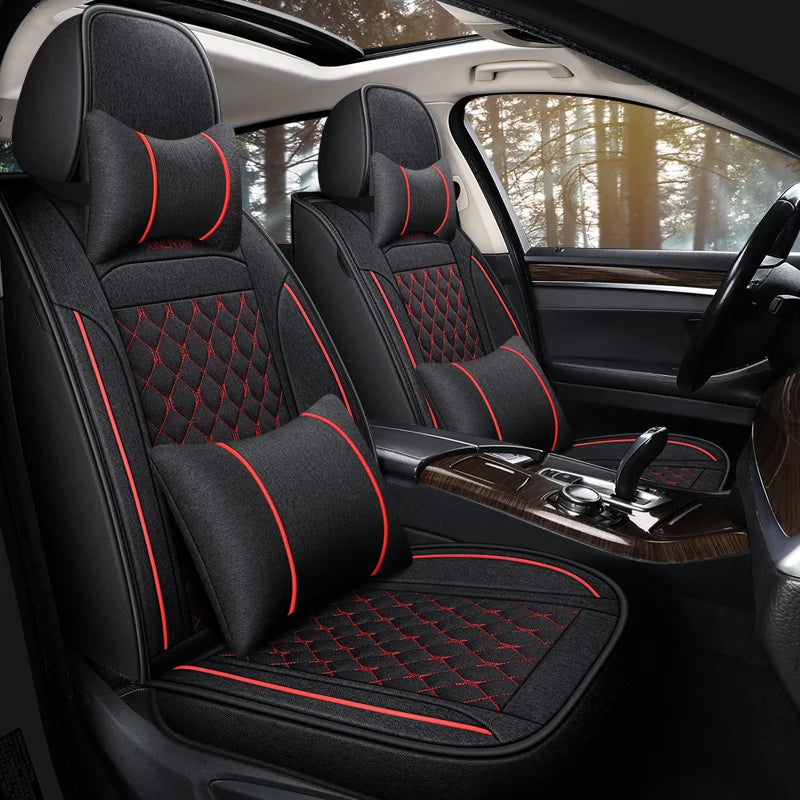 Universal Style Luxury Flax Car Seat Cover for Bmw 2 Series All car models F22 F23 F44 F45 F46 G42 Car Accessories Interior