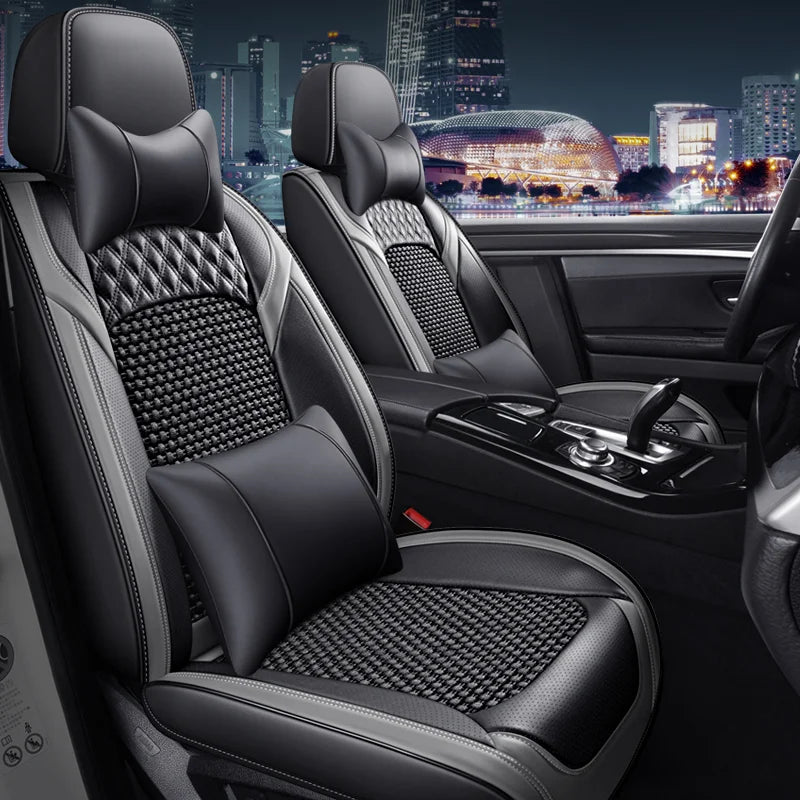 Universal Style Luxury Ice Silk Car Seat Cover for Bmw 2 Series All Car Models F22 F23 F44 F45 F46 G42 Car Accessories Interior