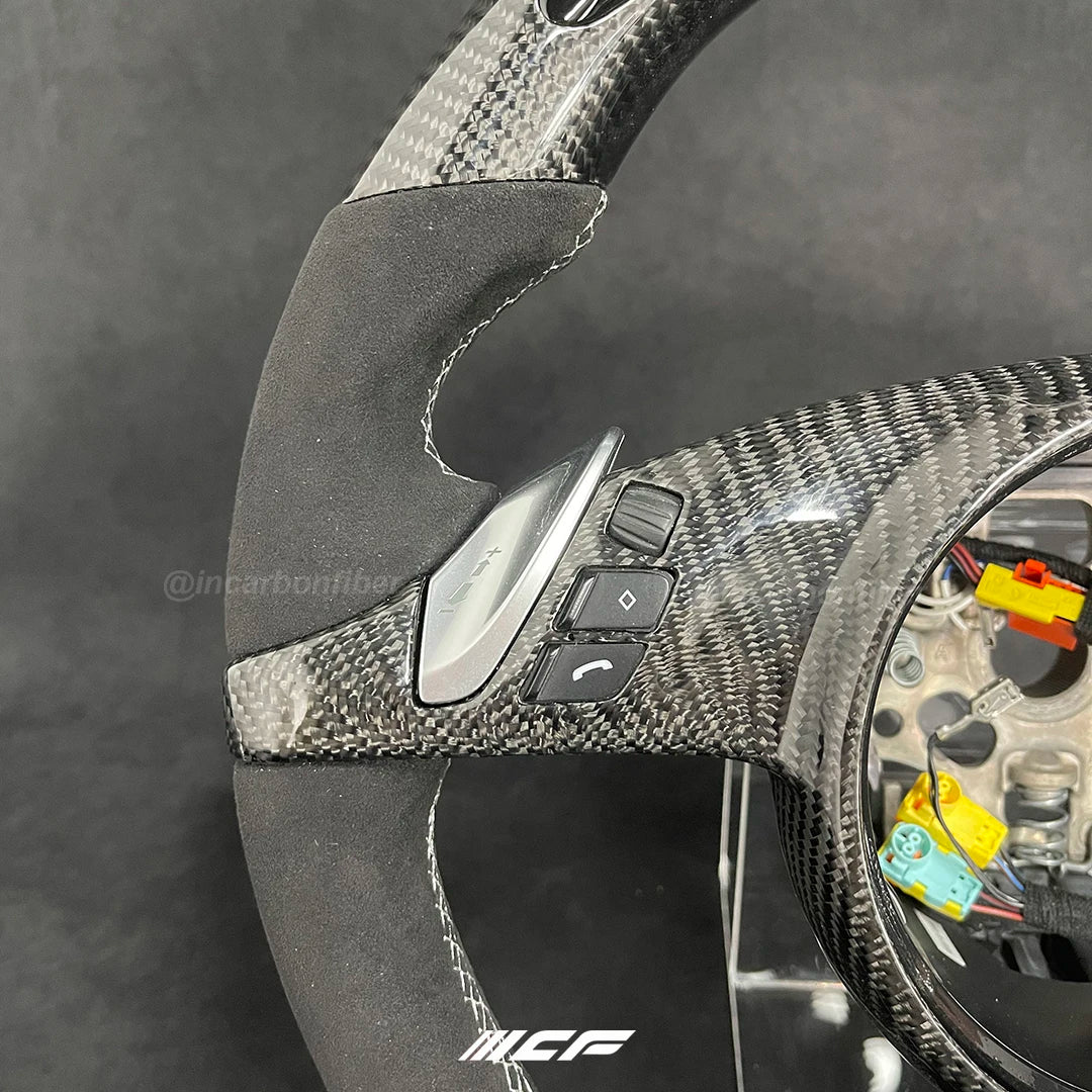 Carbon Fiber LED Steering Wheel for  Porsche 911 Cayenne Macan Panamera Taycan Boxster Cayman Spyder Tycan Panamera GTS