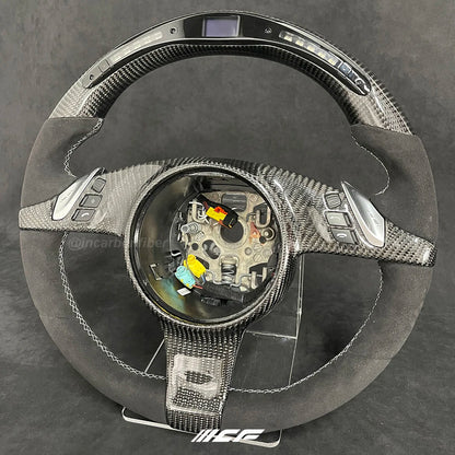 Carbon Fiber LED Steering Wheel for  Porsche 911 Cayenne Macan Panamera Taycan Boxster Cayman Spyder Tycan Panamera GTS