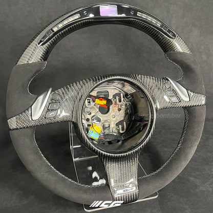 Carbon Fiber LED Steering Wheel for  Porsche 911 Cayenne Macan Panamera Taycan Boxster Cayman Spyder Tycan Panamera GTS