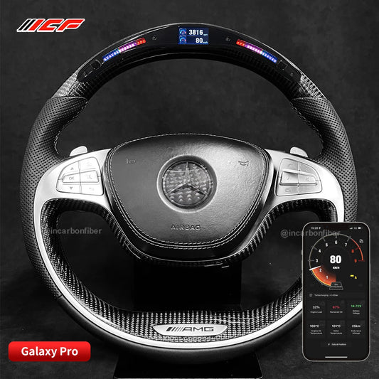Carbon Fiber LED Steering Wheel for AMG A45 A63 C45 C63 E63 W205 W204