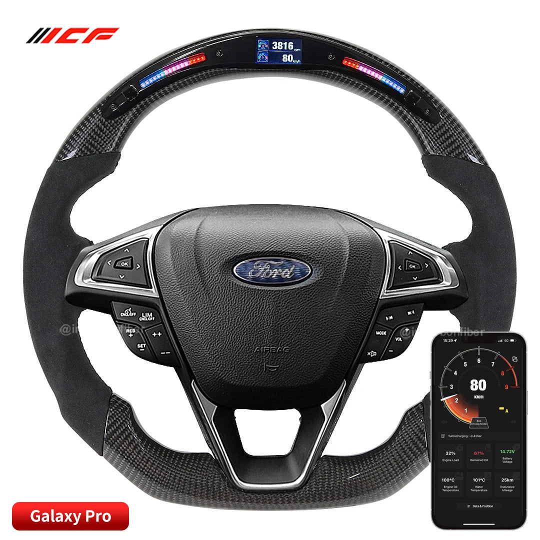 Carbon Fiber LED Steering Wheel for  Ford   Mondeo/Fusion ,Edge
