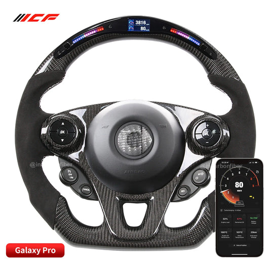 Carbon Fiber LED Steering Wheel for Mercedes Benz Smart 453